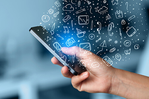 using a smartphone