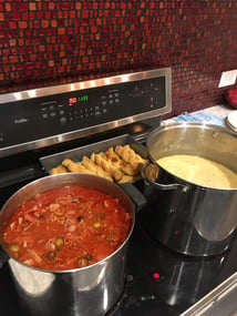 food on the stove