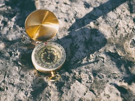 compass on the ground